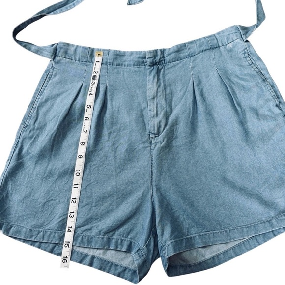 Vero Moda, Light Blue Paperbag Shorts – Size L - Picture 8 of 9
